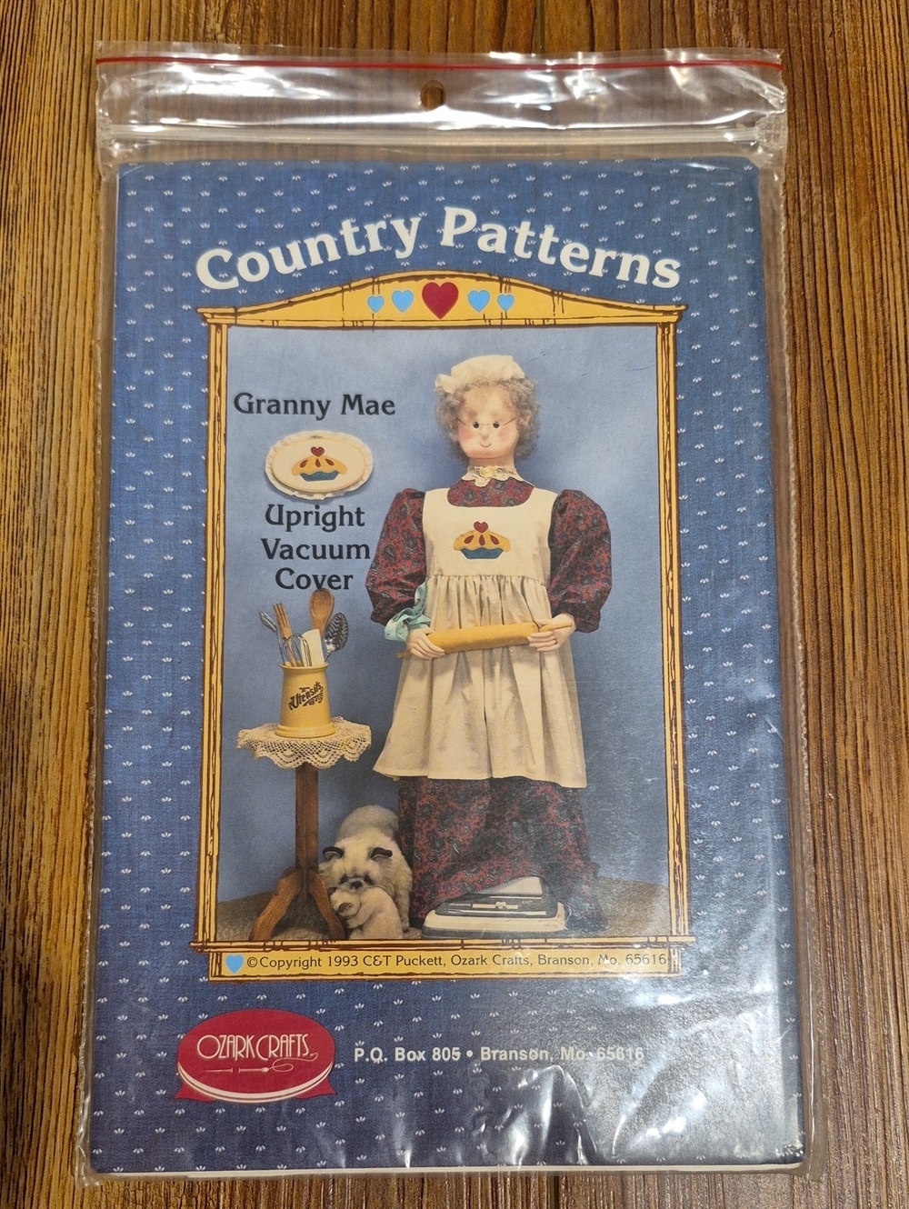 Country Patterns Granny Mae Upright Vacuum Cover Pattern - Uncut